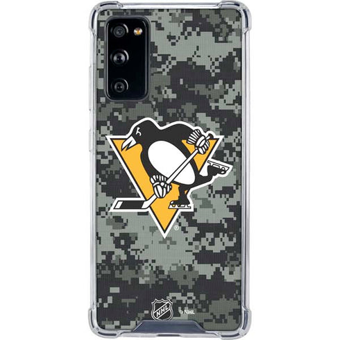 NHL Pittsburgh Penguins Camo Galaxy S20 FE Clear Case
